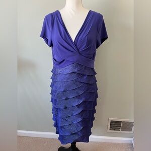 Adrianna Papell Mid length special occasion purple dress Size 12